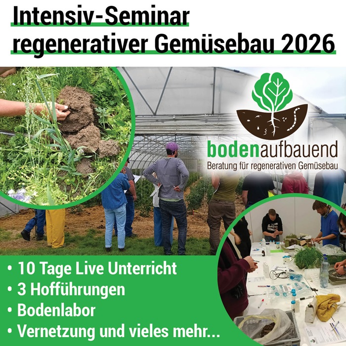 Flyer Intensiv-Seminar regenerativer Gemüsebau 2026