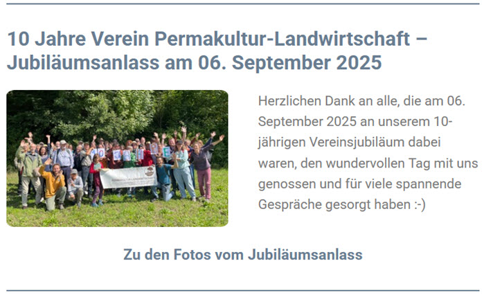 Newsletter Permakultur-Landwirtschaft vom September 2025