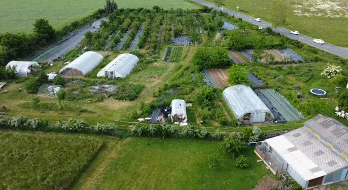 Luftaufnahme der Ferme de la Plagne
